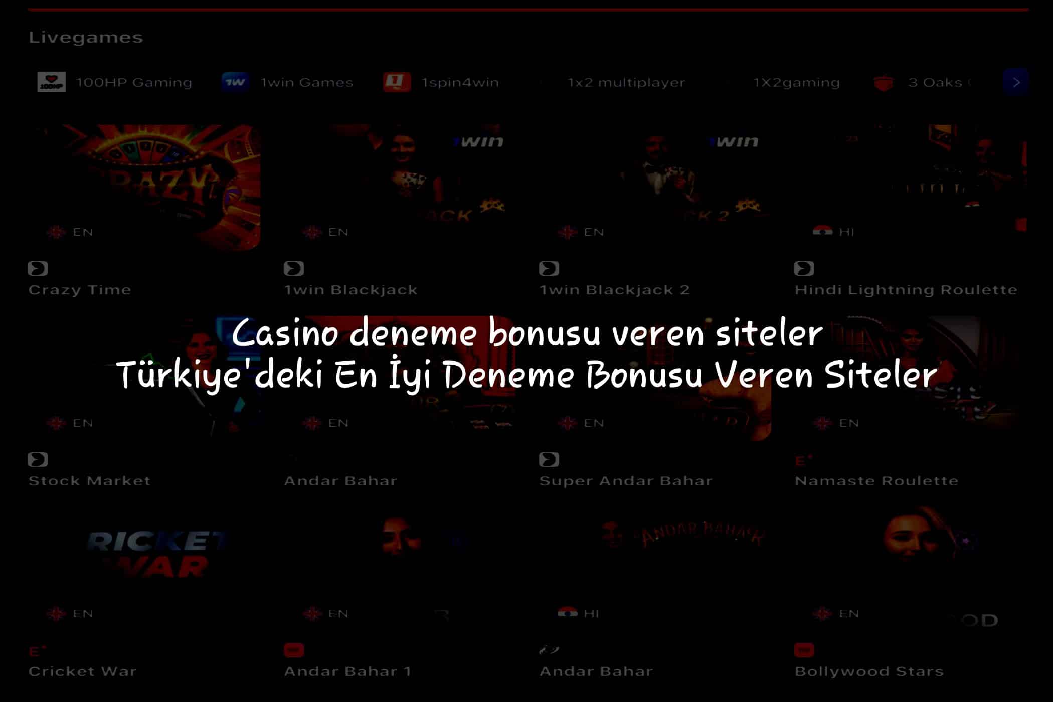 Türkiye'deki En İyi Deneme Bonusu Veren Siteler